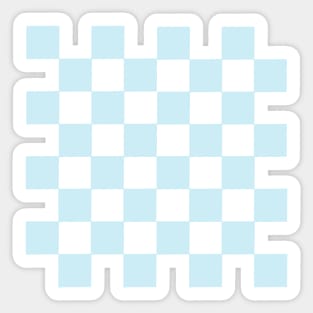 Light Blue Checker Pattern Sticker